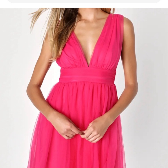 Lulus Dresses & Skirts - Lulu's Hot Pink Mini Cocktail Dress Size Medium